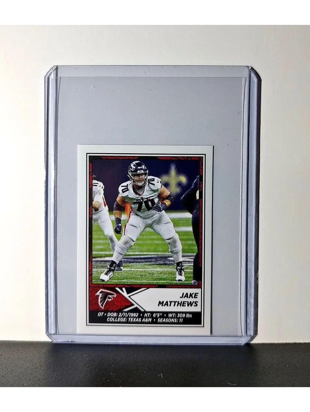 Jake Matthews 2024 Panini NFL Sticker #432 Atlanta Falcons